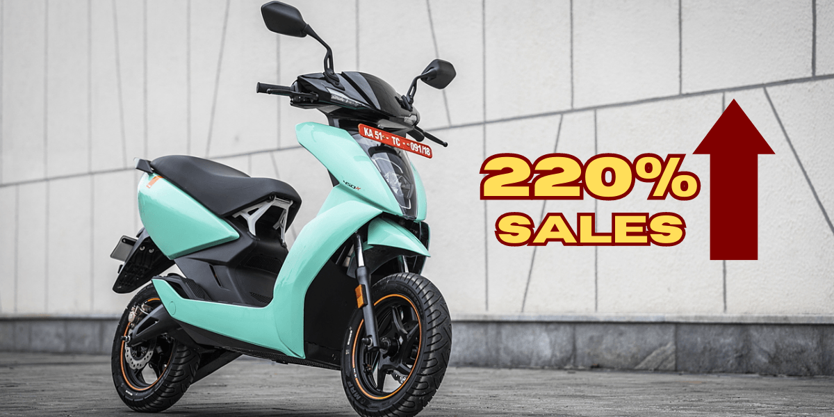 जुलाई 2023 में एथर 450X 220% वर्ष-दर-वर्ष बिक्री वृद्धि के साथ इलेक्ट्रिक स्कूटर सेगमेंट में सबसे आगे है