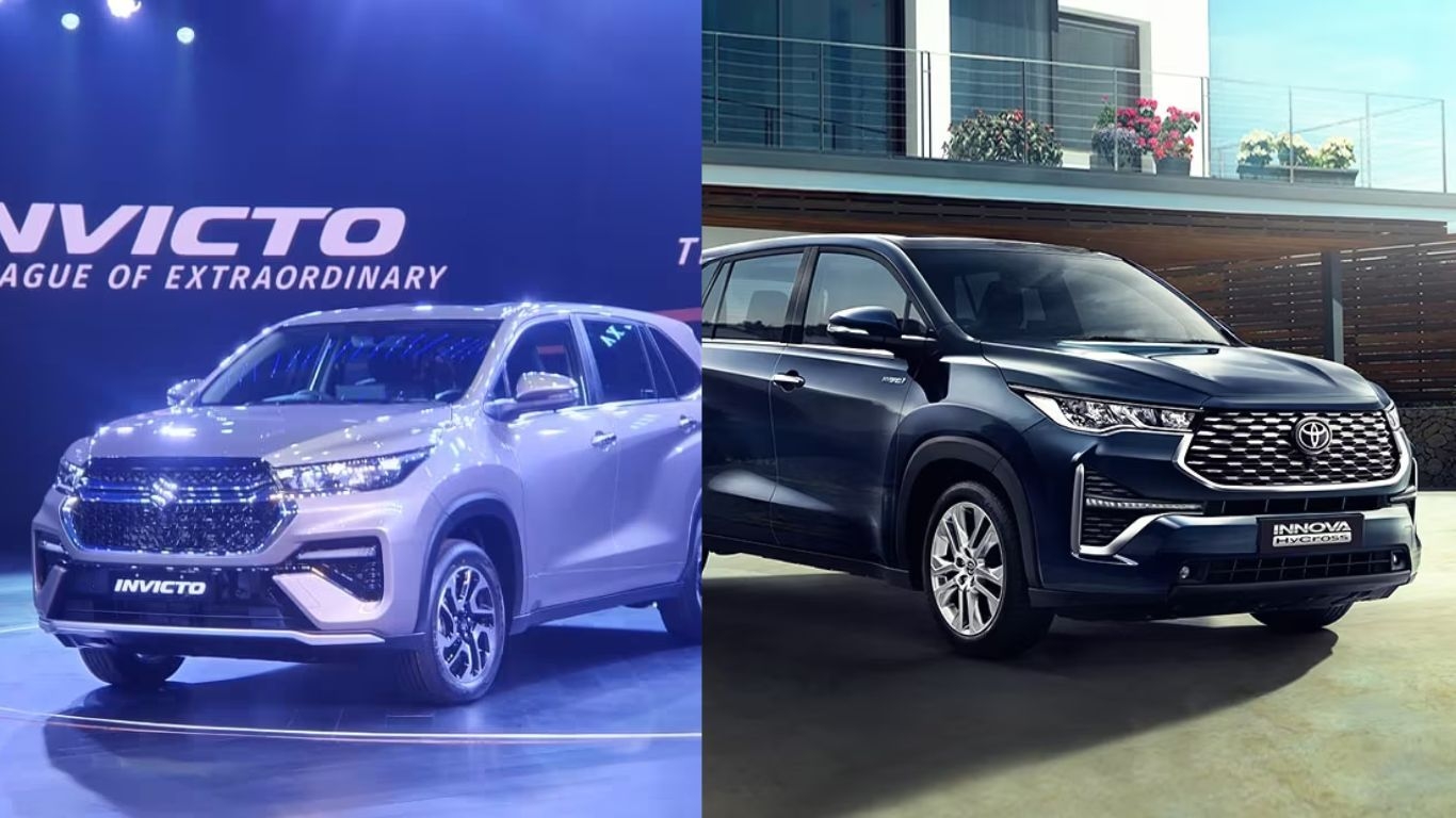 Toyota Innova Hycross की तुलना में नई Maruti Invicto कैसी है?