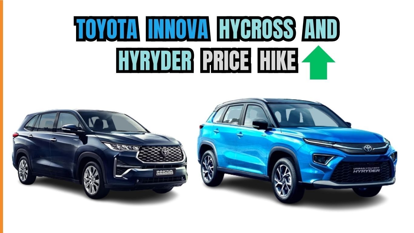 Latest price hike for Toyota's HyRyder and Innova HyCross SUVs