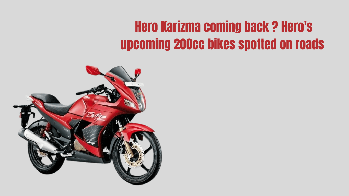 हीरो करिज्मा वापस आ रहा है? हीरो की आने वाली 200cc बाइक सड़कों पर देखी गईं