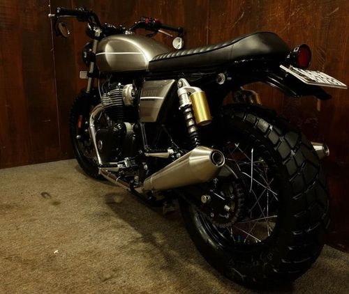 Bulleteer Customs beautifully modifies a "Royal Enfield Interceptor" 650 into a scrambler