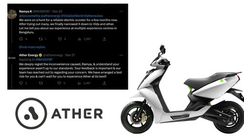 Ather Energy arranged the Test Ride for a woman who faced difficulty in finding the nearest Experience Centre