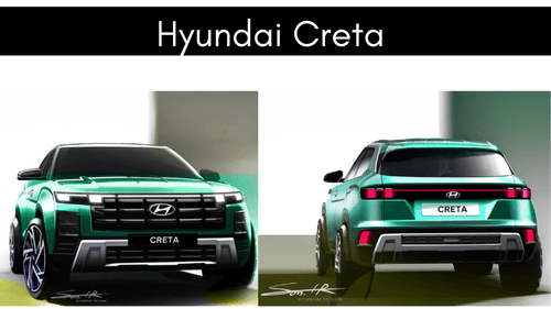 Hyundai ने 2024 Creta फेसलिफ्ट कॉन्सेप्ट डिज़ाइन का खुलासा किया, प्रोडक्शन मॉडल के समान दिखता है