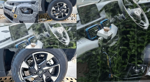 Tata Punch EV Interior, Exterior Spied: New alloys, steering and features