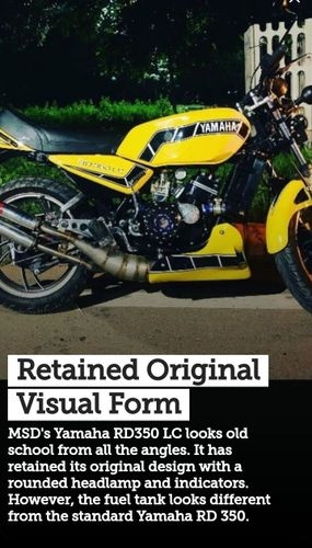MS Dhoni बाइक कलेक्शन को एक नई संशोधित Yamaha RD350 विंटेज मोटरसाइकिल मिलती है