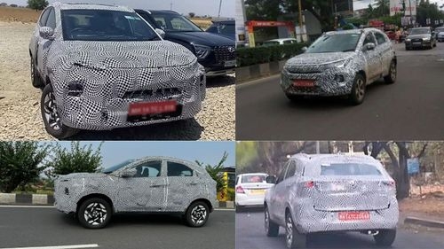   Tata Nexon फेसलिफ्ट के इंटीरियर्स हुए नज़र, टू-स्पोक स्टीयरिंग और पर्पल इंटीरियर्स की हुई पुष्टि