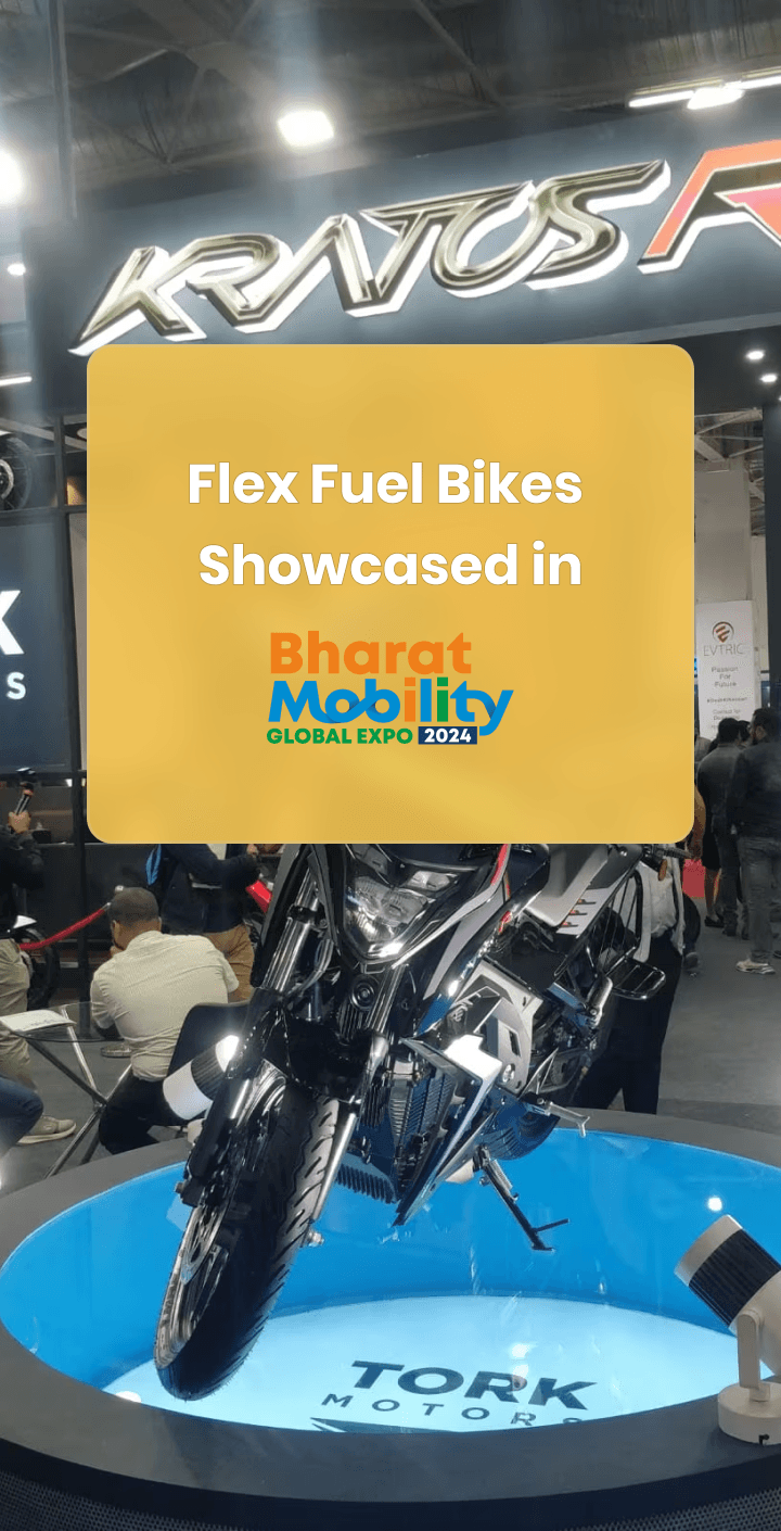<p>Flex Fuel Bikes Showcased in Bharat Mobility Expo 2024</p>