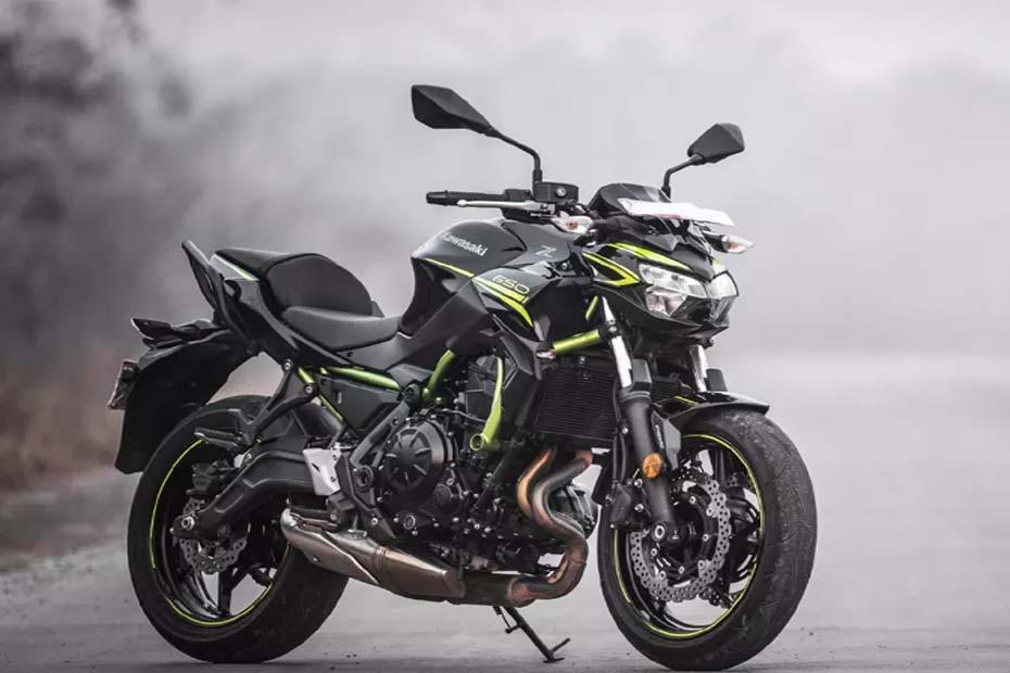 Kawasaki z650 right front three quarter