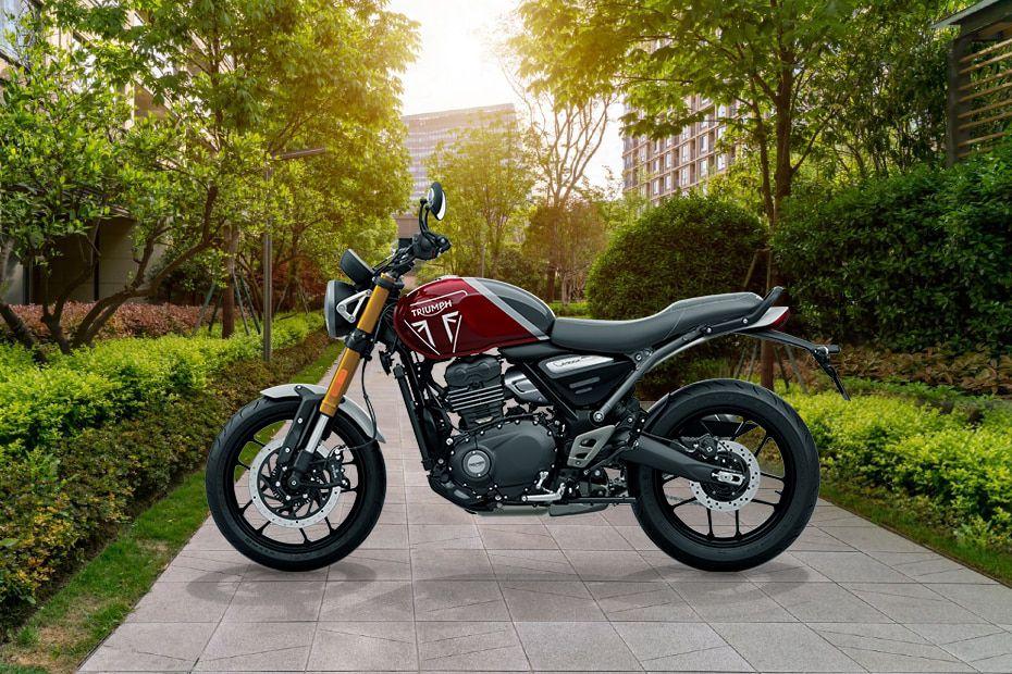 Triumph speed 400 left side view