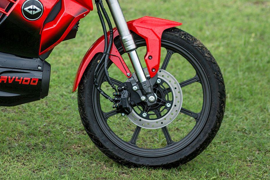 Revolt rv400 front tyre view