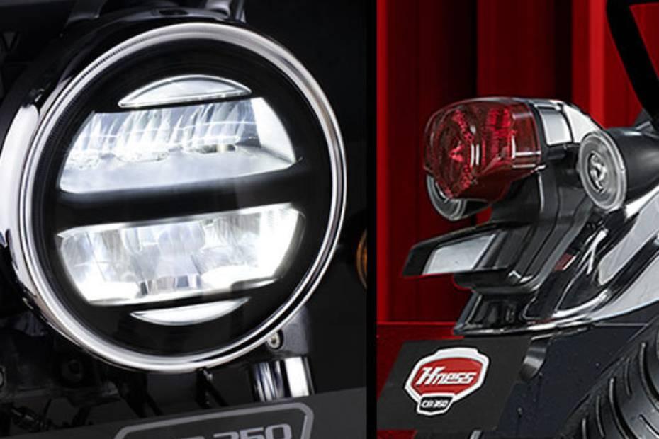Honda hness cb350 headlamp and taillight