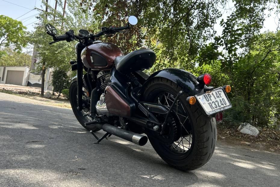 Jawa 42 bobber rear left three quarter