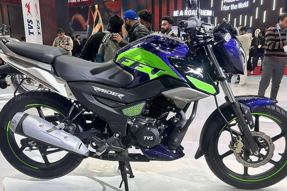 Tvs raider 125 flex fuel right side view