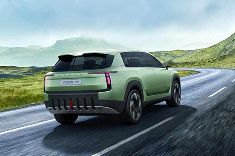 Skoda Vision 7S Right Side Rear View