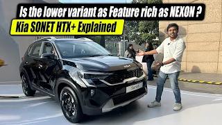 Lower Variant ?Kia Sonet HTX+ Variant -Is it worth over Tata Nexon ? Features & Interiors Explained